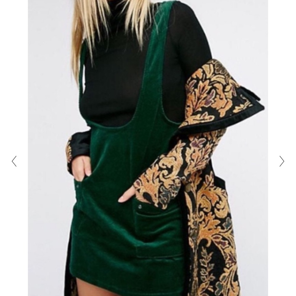 Free People Green Corduroy Jumper Size 8